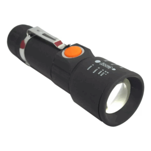 Linterna LED Táctica Recargable por USB con Zoom y 3 Modos de Luz