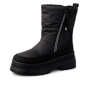 Botas Mujer Impermeables con Chiporro Negro Plataforma